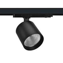 SLC LED track spot Fox, sort, 3.000 K, 3-fase skinne