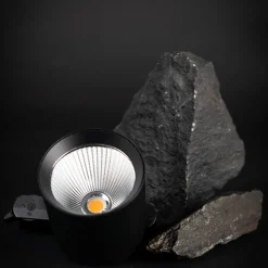 SLC LED track spot Fox, sort, 3.000 K, 3-fase skinne