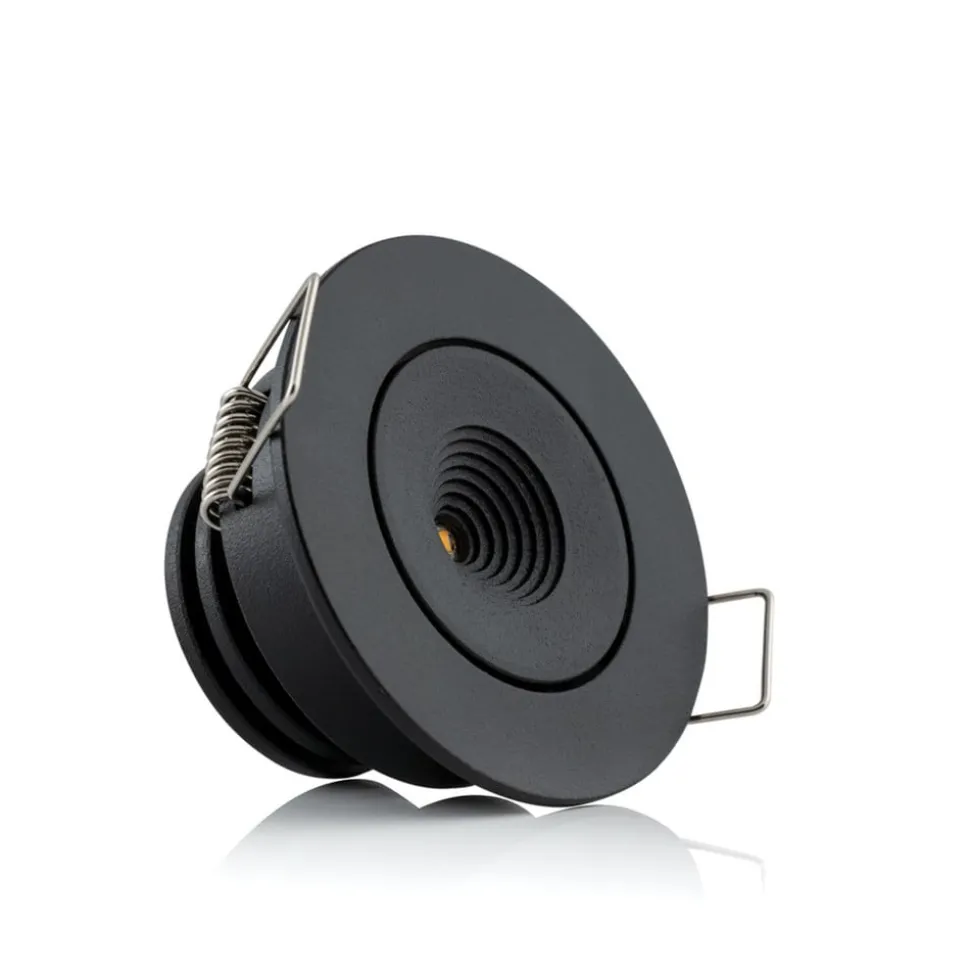 SLC MiniOne Tilt LED-indbygningslampe sort 2.700 K