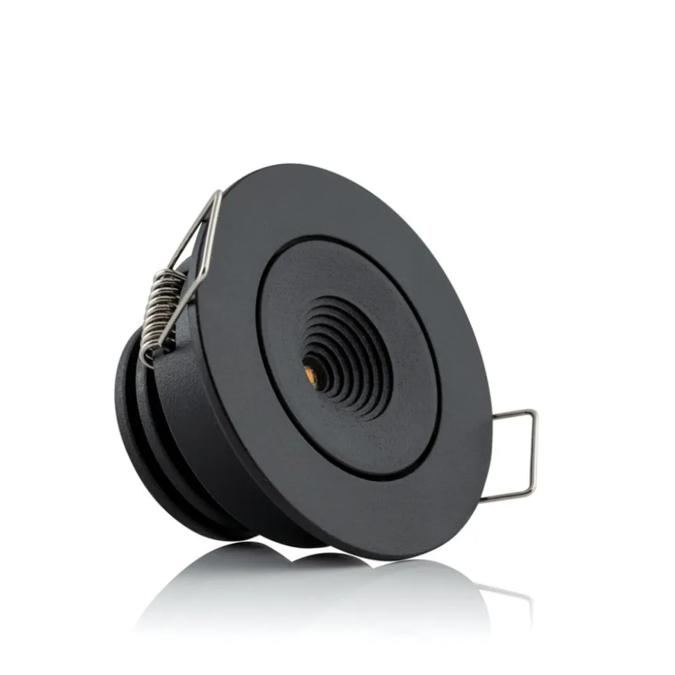 SLC MiniOne Tilt LED-indbygningslampe sort 3.000 K