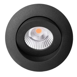 SLC One 360° LED-indbygningslampe dæmp-til-varm sort