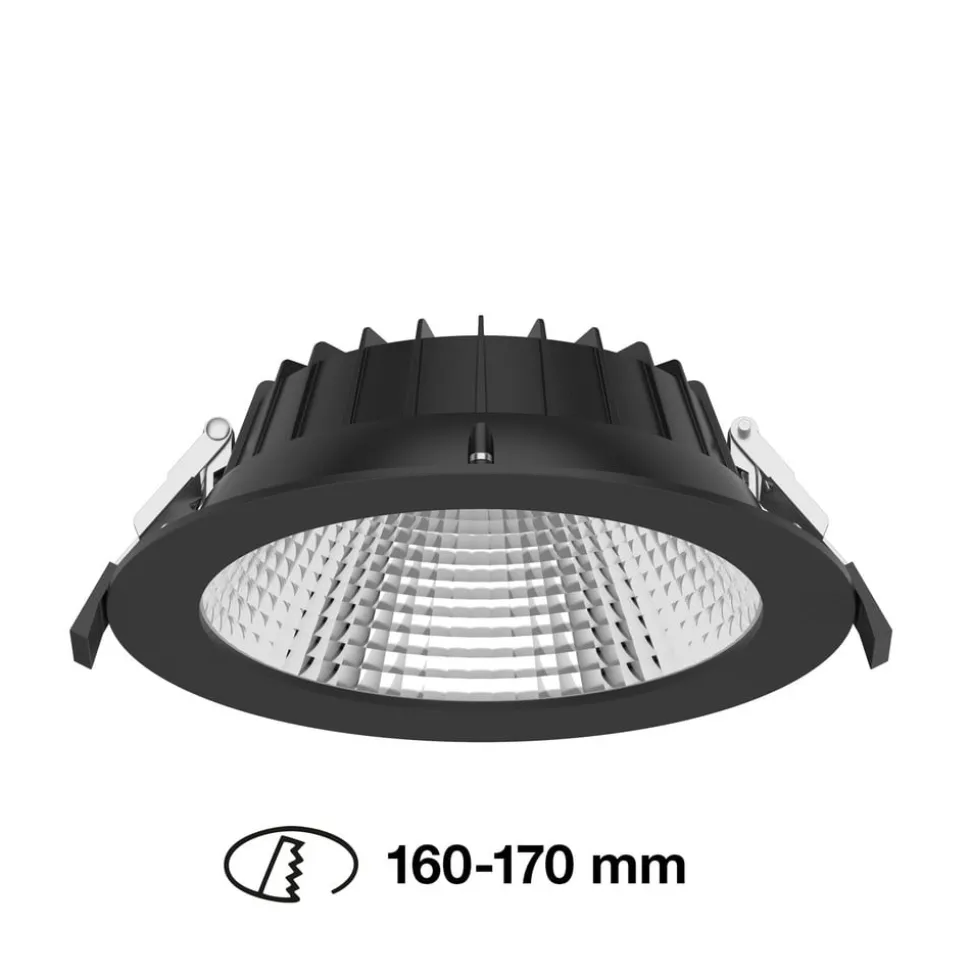 SLC Shift LED-indbygningsspot Ø 19cm CCT, sort