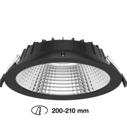 SLC Shift LED-indbygningsspot Ø 22,8cm CCT, sort