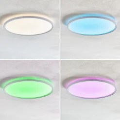 Slim LED-panel rundt RGBW effekt Ø42cm hvidt