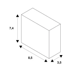 SLV-adapter, 1-fase skinne, hvid, plast