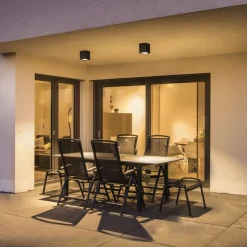SLV Big Theo LED udendørs loftslampe, antracit