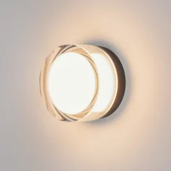 SLV Cyft LED-væglampe, sort, aluminium, Ø 13,2 cm, CCT