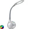 Sølvfarvet LED-bordlampe Paula