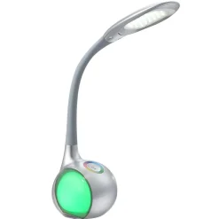 Sølvfarvet LED-bordlampe Paula