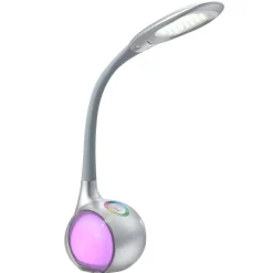 Sølvfarvet LED-bordlampe Paula