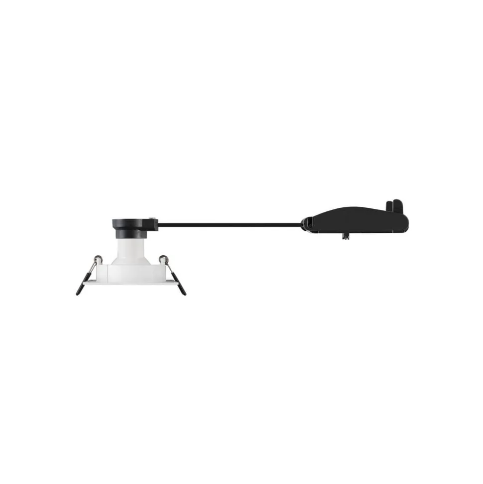 SLV Forsænket loftlampe New Tria, hvid, aluminium, længde 8,2 cm