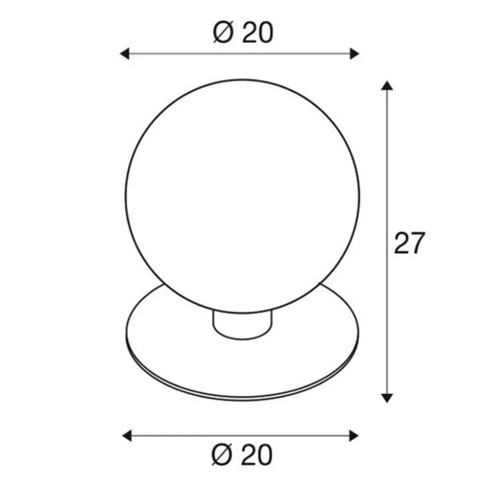 SLV Gloo Pure 27 Piedestallampe, højde 27 cm