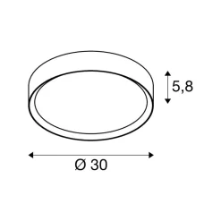SLV LED-loftlampe Decona, Ø 30 cm, hvid, metal, CCT