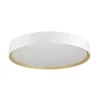 SLV LED-loftlampe Decona, Ø 42 cm, hvid/guldfarvet, metal