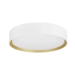 SLV LED-loftlampe Decona, Ø 30 cm, hvid/guldfarvet, metal