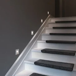 SLV LED-vægindbygningslampe Mobala, hvid, aluminium, 3.000 K