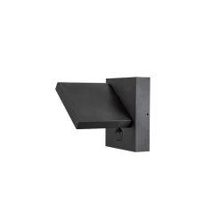 SLV LED-væglampe Abridor, antracit, bredde 14 cm, sensor