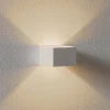 SLV LED-væglampe Logs In, hvid/hvid, aluminium, bredde 10 cm
