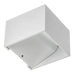 SLV LED-væglampe Logs In, hvid/hvid, aluminium, bredde 10 cm