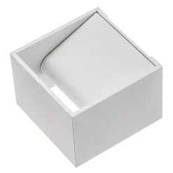 SLV LED-væglampe Logs In, hvid/hvid, aluminium, bredde 10 cm