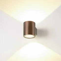 SLV LED-væglampe Oculus, Ø 9 cm, dæmpbar til varmt lys, metal