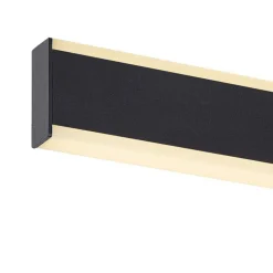 SLV LED-væglampe til badeværelset One Linear, 70 cm, sort, CCT