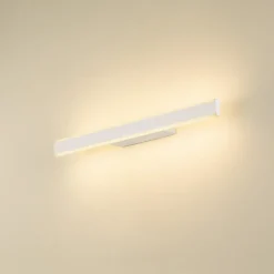 SLV LED-væglampe til badeværelset One Linear, 52 cm, hvid, metal, CCT