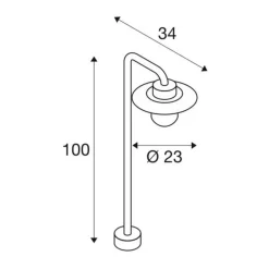 SLV Molat stibelysning, højde 100 cm