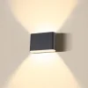 SLV Oval udendørs væglampe op/ned CCT 13,5 cm sort