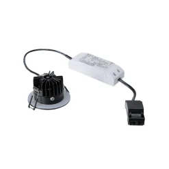 SLV Patta-I LED-indbygningslampe, rund, mat sort