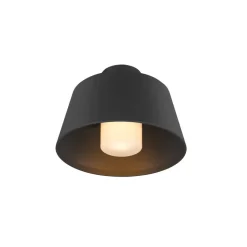 SLV Photoni loftlampe, sort, aluminium, Ø 25 cm