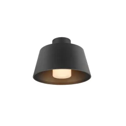 SLV Photoni loftlampe, sort, aluminium, Ø 25 cm