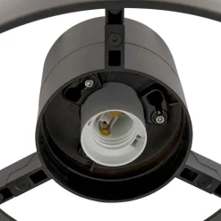 SLV Photoni loftlampe, sort, aluminium, Ø 25 cm
