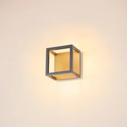 SLV Quadrulo LED udendørs loftslampe indir. antracit