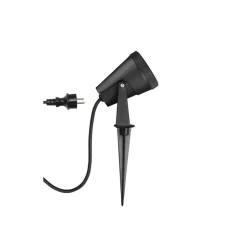 SLV Samrina lampe med jordspyd, sort, plast, højde 13 cm