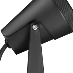SLV Samrina lampe med jordspyd, sort, plast, højde 13 cm