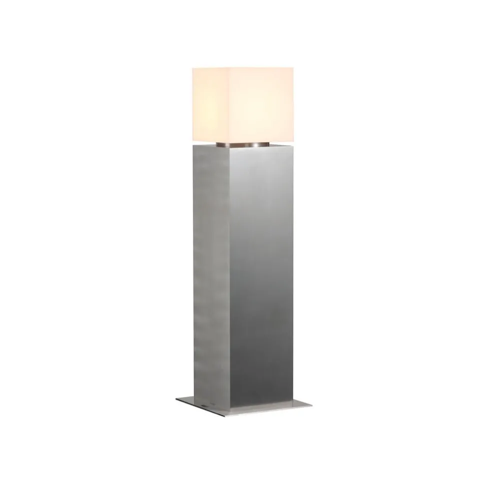SLV sokkellampe Square Pole, højde 60 cm, grå, stål