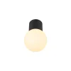 SLV Varyt loftlampe til badeværelset, sort, aluminium, Ø 12 cm