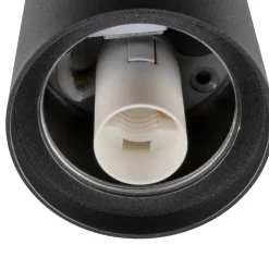 SLV Varyt loftlampe til badeværelset, sort, aluminium, Ø 12 cm