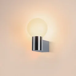 SLV Varyt væglampe til badeværelset, krom, aluminium, bredde 12 cm