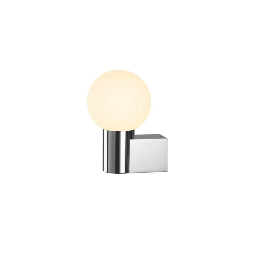 SLV Varyt væglampe til badeværelset, krom, aluminium, bredde 12 cm