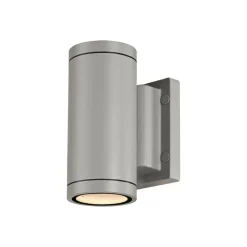 SLV væglampe Myra, sølvgrå, aluminium, bredde 8 cm, op/ned
