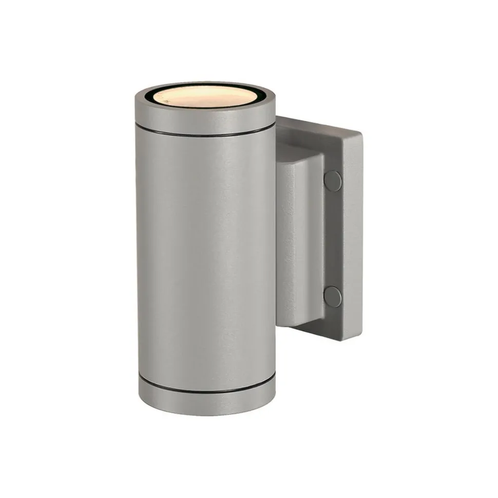SLV væglampe Myra, sølvgrå, aluminium, bredde 8 cm, op/ned