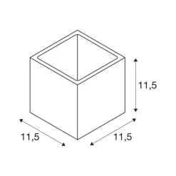 SLV væglampe Plastra QT14, hvid, gips, bredde 11,5 cm