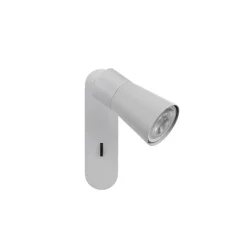 SLV væglampe Puri 2.0 Cone, grå, bredde 15 cm, metal