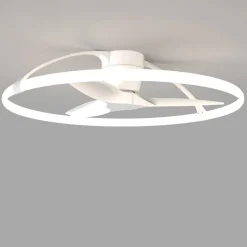 Smart LED-loftventilator Nepal, hvid, DC, støjsvag