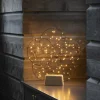 5 små ringe LED-dekorationslampe, med træfod