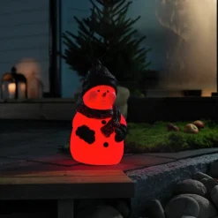 Snemand LED-dekorationsfigur, RGB-farveskift, IP44