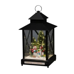 Snemænd LED-dekorationslygte, sort, IP44, 42cm