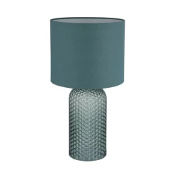 Sofia bordlampe, lysegrøn, højde 50 cm, stof/glas